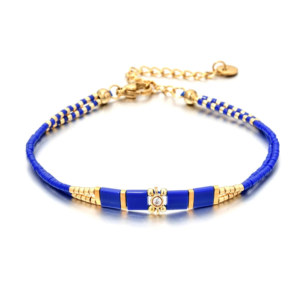 ZMZY New Miyuki Beads Design Bohemian Tila Beads Bracelet Handmade White Beads Woven Adjustable Hot Jewelry Gifts For Friend