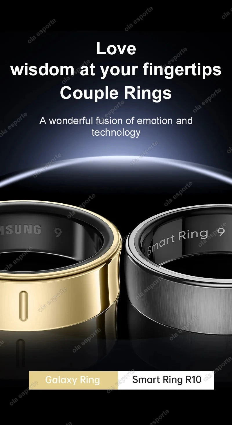 2025 New in Smart Ring For Men Women Ring Bluetooth Health Monitor Smartring IP68&5ATM Waterproof Multi-sport Modes Smartring