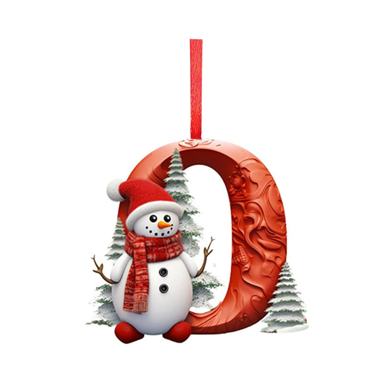 New Christmas Tree Decoration 2D Letter Pendant Acrylic 26 Letter Pendant Hanging Christmas Tree Ornament Accessories navidad