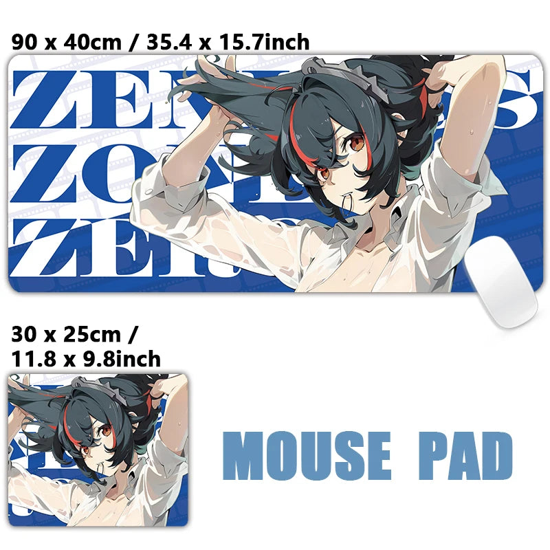 ZZZ Gaming Hoshimi Miyabi Mouse Pad Evelyn Yuzuha Anby Ellen Zenless Zone Zero Keyboard Desk Mats XXL Anime Girls Mousepad