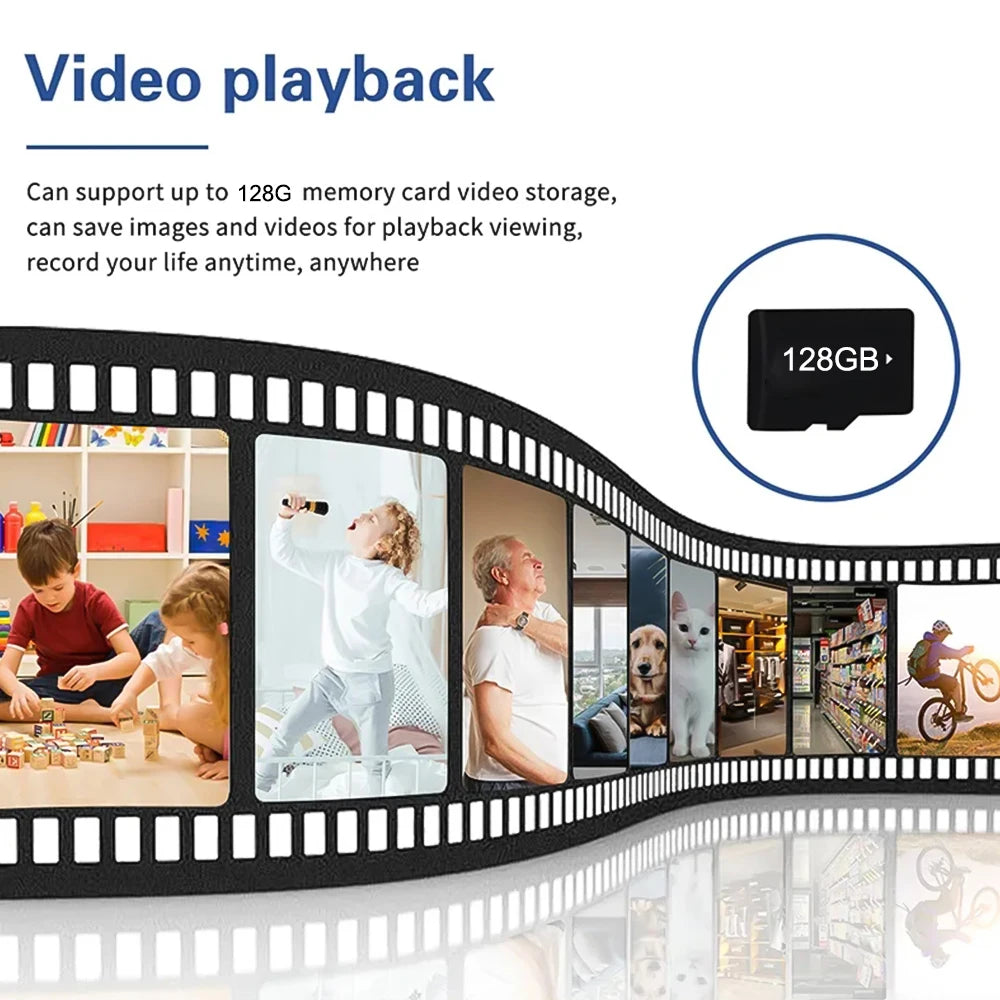 4K HD Mini Camera Wireless WIFI Camera Supports 5X zoom, motion detection, remote viewing,120° Live Streaming nanny DIY camera