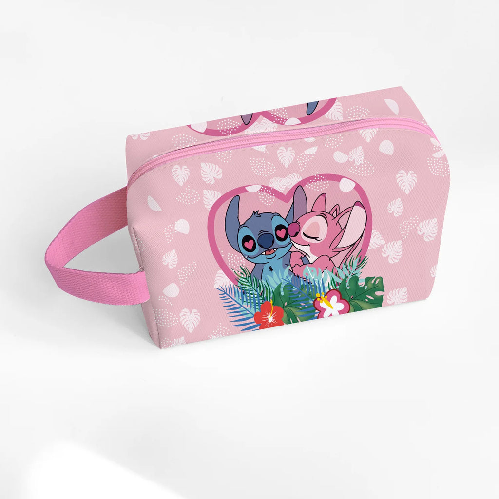 New Anime Stitch Lilo Stitch Cosmetic Bag Kawaii Makeup Waterproof Portable Travel Storage Organizer Bag Girl Birthday Gift