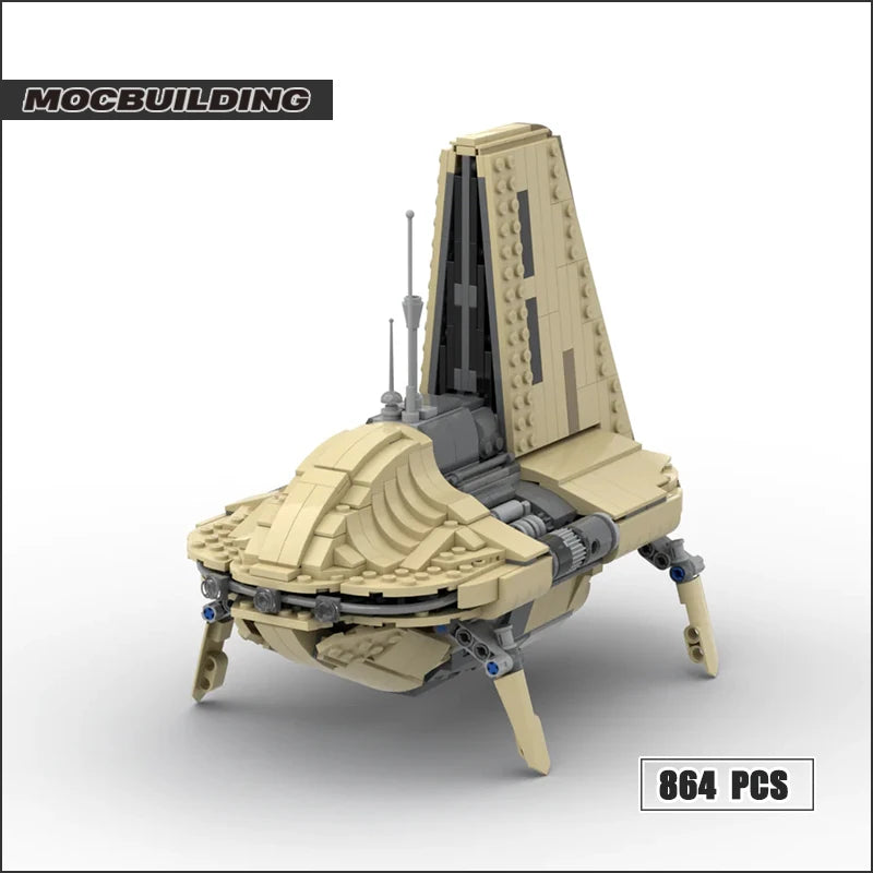 MOC Star Movie Space Transport Shuttle Building Blocks Technology Bricks Set Assembling Model Toys For Collection Display Gift