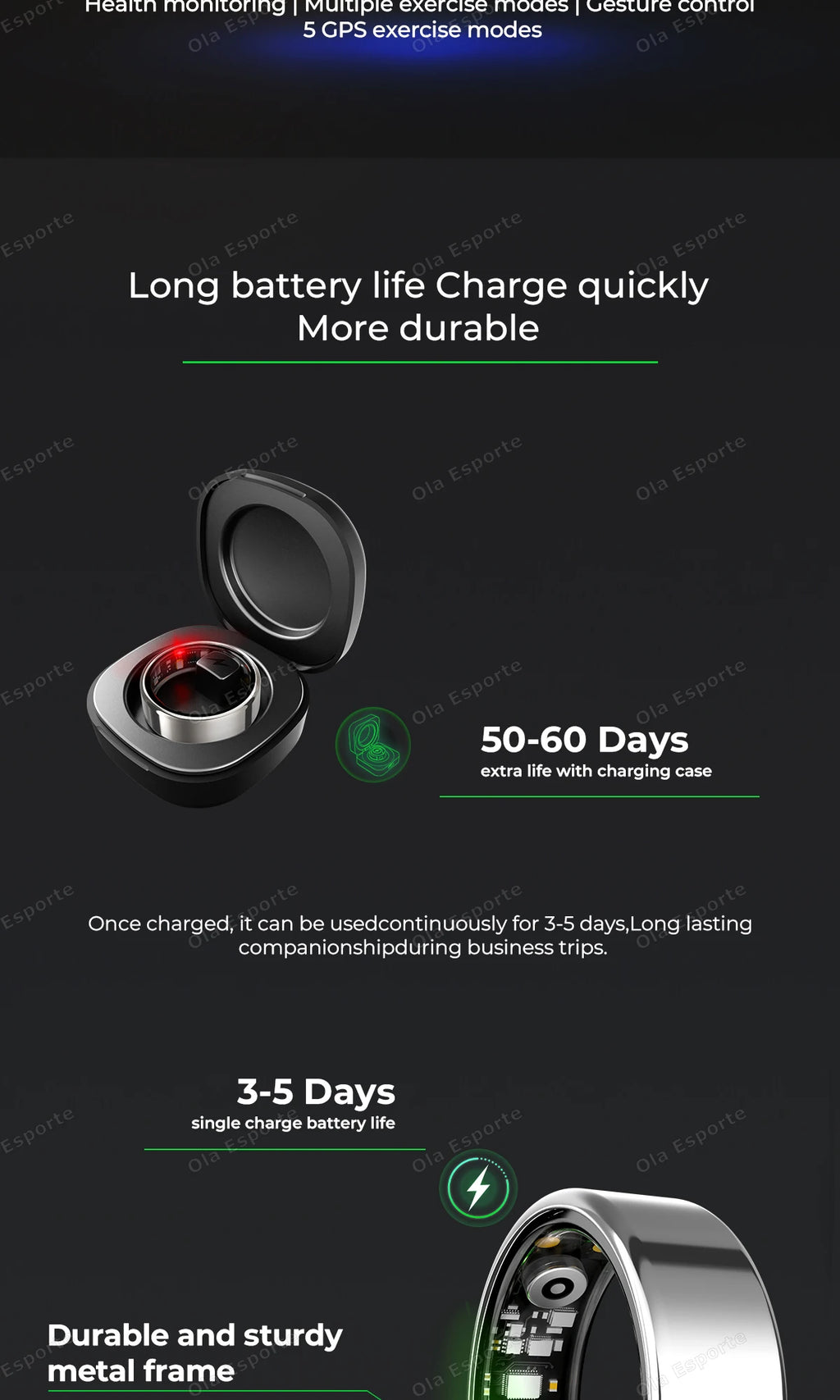 2025 New For Xiaomi Smart Ring Men Women, Heart Rate and Blood Oxygen Monitor Smartring IP68 & 5ATM Waterproof, Multi-sport Mode