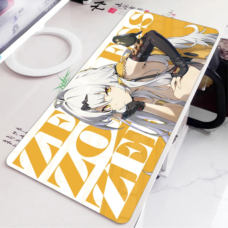 ZZZ Gaming Hoshimi Miyabi Mouse Pad Evelyn Yuzuha Anby Ellen Zenless Zone Zero Keyboard Desk Mats XXL Anime Girls Mousepad