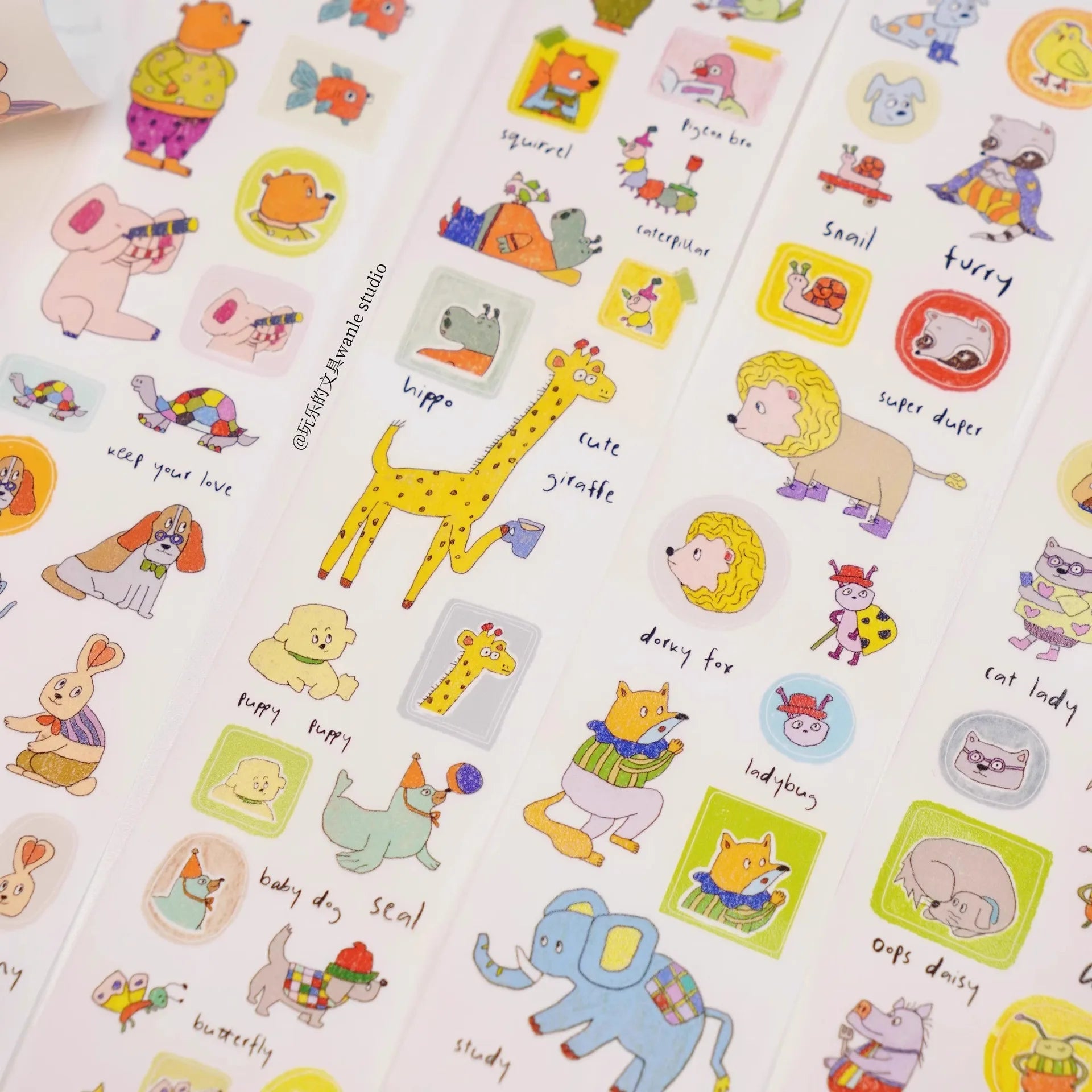 1szt/1lot Dekoracyjne taśmy klejące Zabawne artykuły papiernicze Scrapbooking DIY Papier Japońskie naklejki