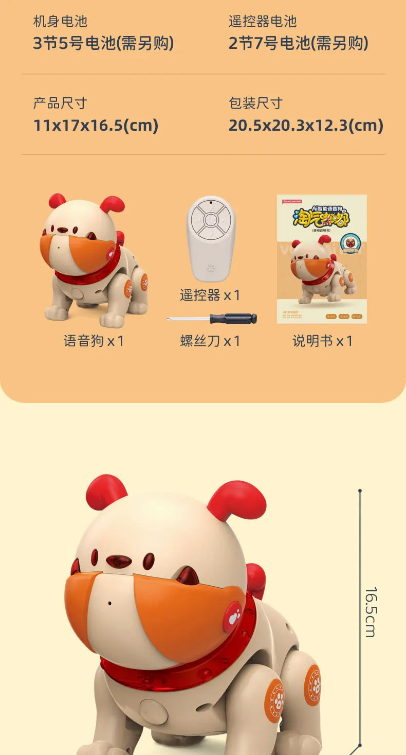 Children's Toy Remote Control Intelligent Robot Dog DIY programming voice interactive electronic pet dog robot model gift