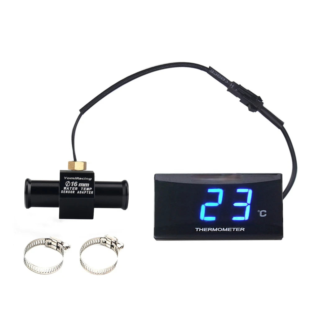 Motorcycle KOSO Water Temperature Mini Meter For XMAX250 300 NMAX CB 400 CB500X Sensor Water Temp Adapter Scooter And Racing
