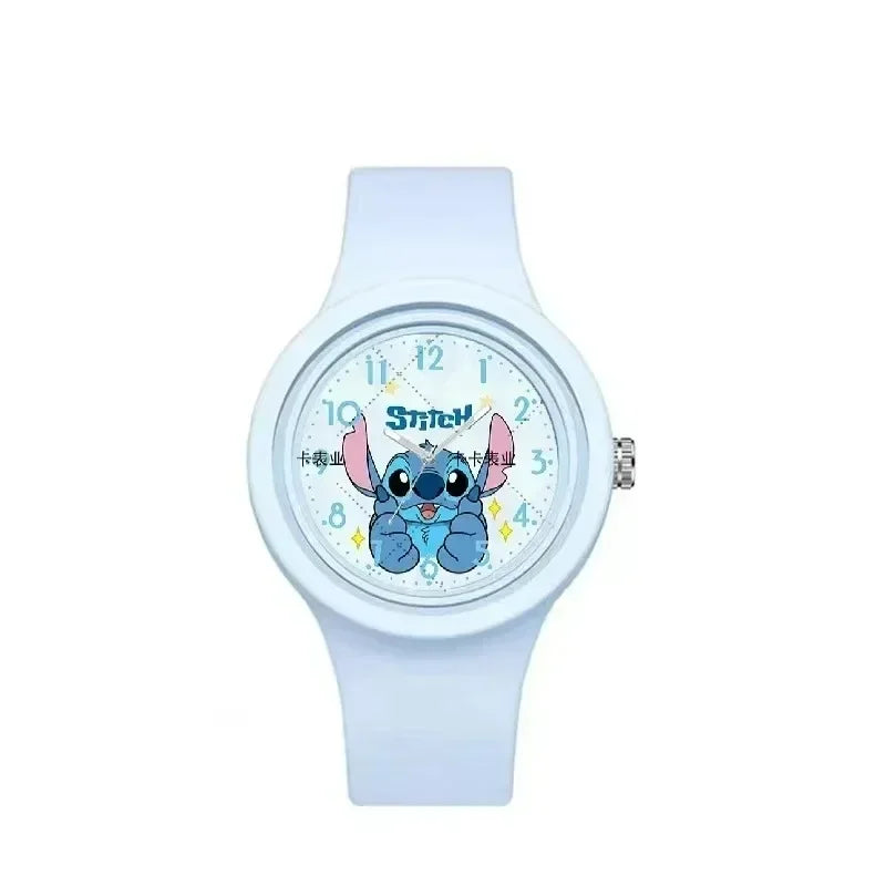 cute Stitch Watch  Cartoon Lilo & Stitch Kawaii Silicone Quartz Watch Anime Peripherals Children Birthday Gifts Toys