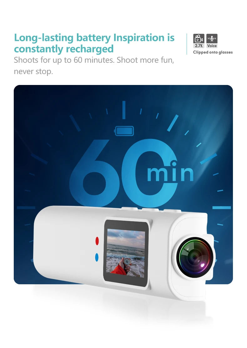 Xiaomi 4K Mini FPV Eyeglasses Video Shooting Micro-camera HD WiFi Intelligent Headset Glasses Video&Sound Recording WiFi APP