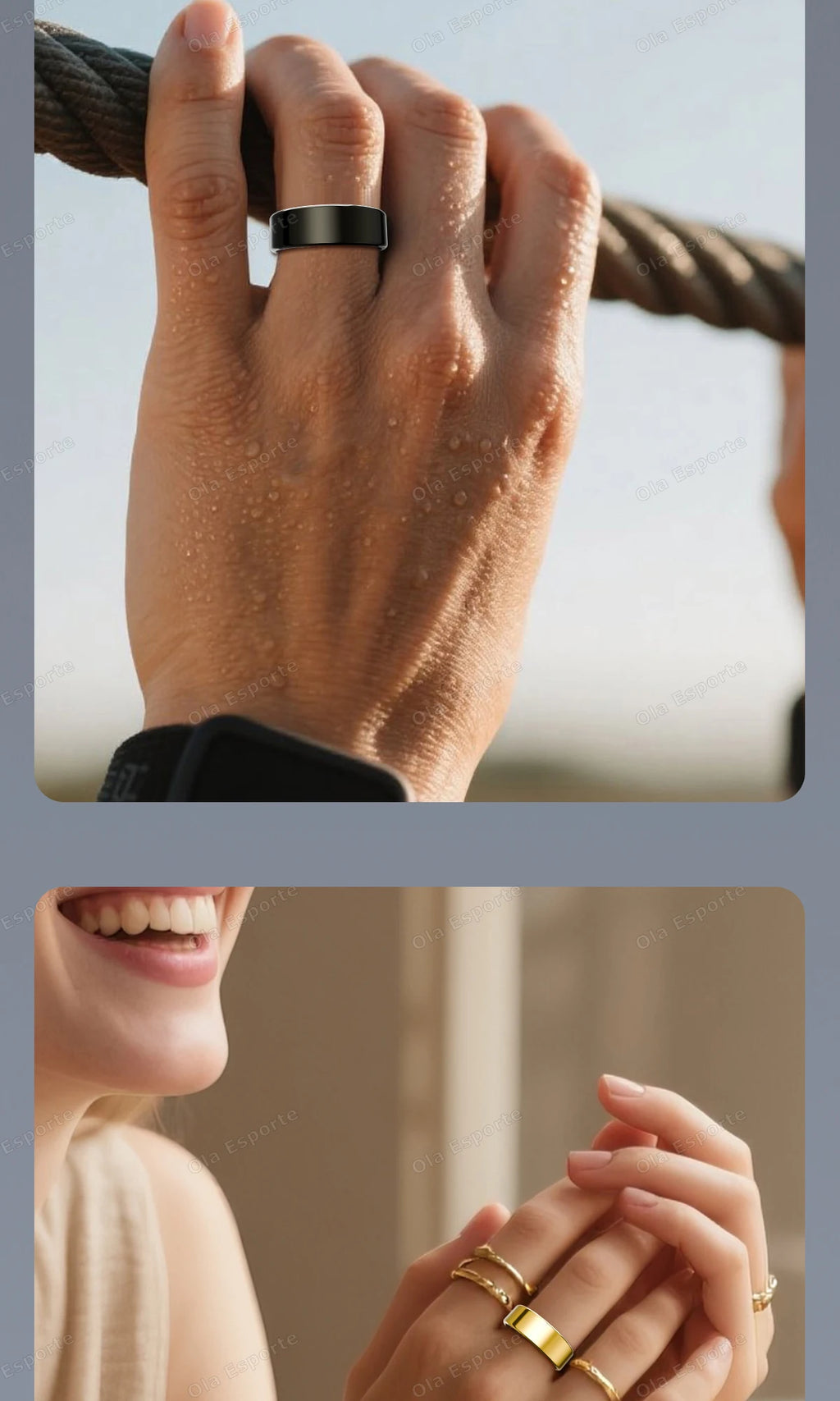 2025 New For Xiaomi Smart Ring Men Women, Heart Rate and Blood Oxygen Monitor Smartring IP68 & 5ATM Waterproof, Multi-sport Mode