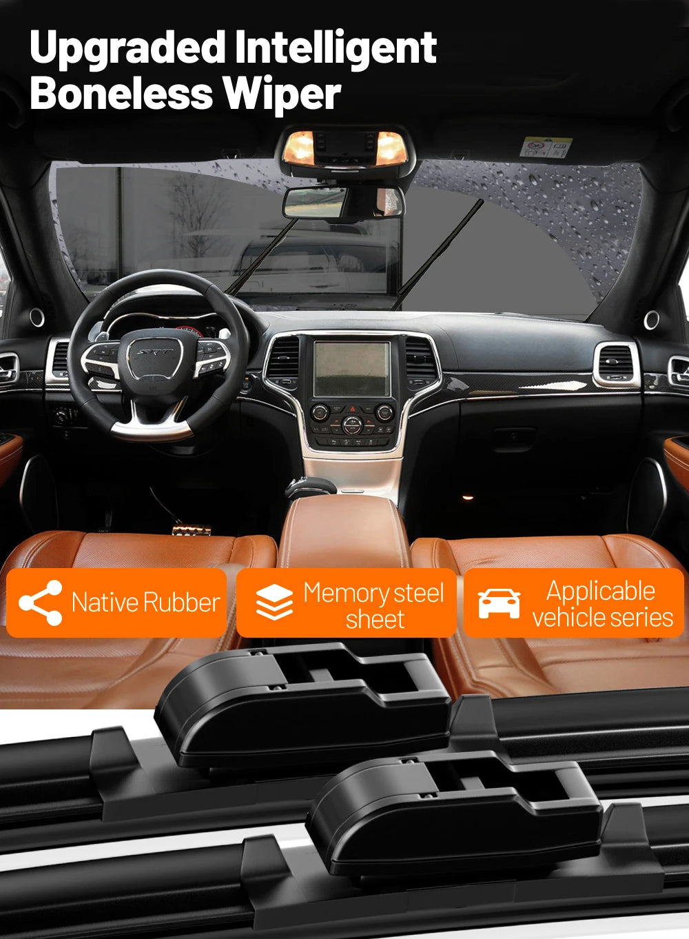 3Pcs Car Wiper For KIA Rio Hatchback Mk3 2011-2017 Front Rear Wiper Blades Brushes Auto Accessories 2013 2014 2015 2016