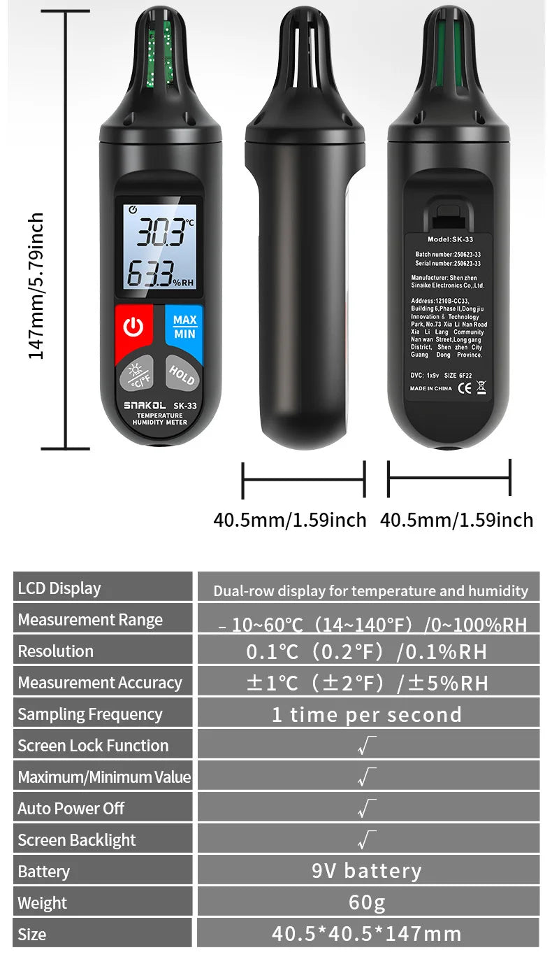 Mini Digital -10℃-60℃ Thermometer Hygrometer Temperature Indoor Convenient Temperature Sensor Humidity Meter Gauge Instrument