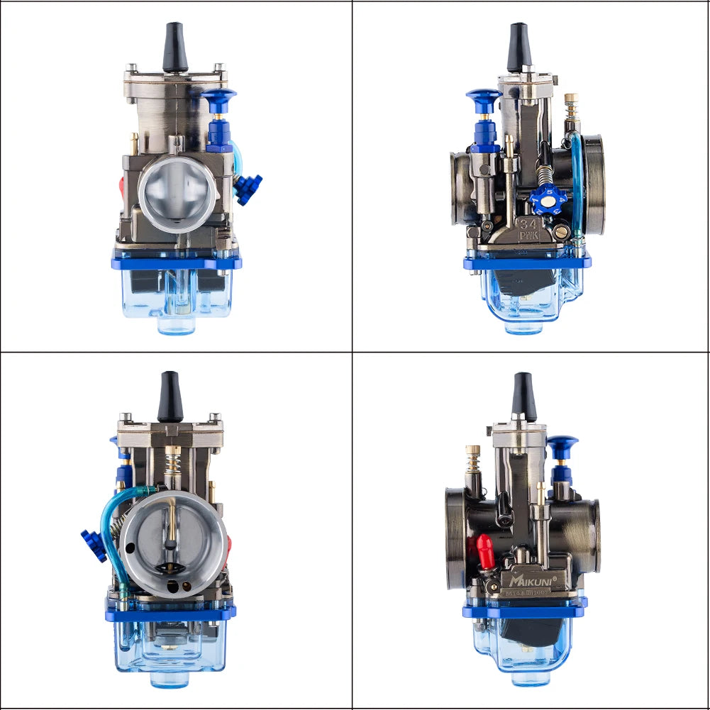 PWK 21 24 26 28 30 32 34 mm Motorcycle Carburetor For Mikuni Maikuni OKO YZ85 Power Jet Blue Transparent Cover Bowl Universal