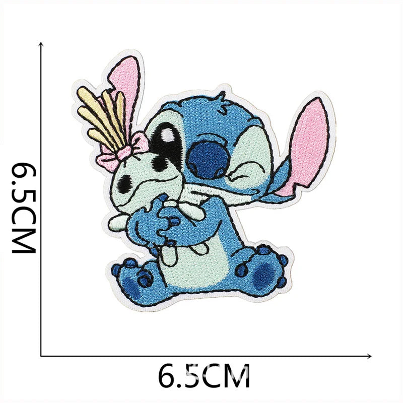 Stitch Clothes Badges Iron On Patches Appliques Embroidered Music cartoon Stripes for Clothes Jacket Jeans Diy Decoration