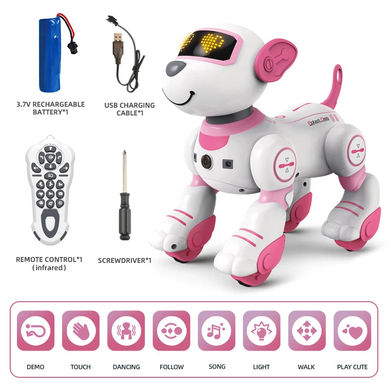 Children's Toy Remote Control Intelligent Robot Dog DIY programming voice interactive electronic pet dog robot model gift