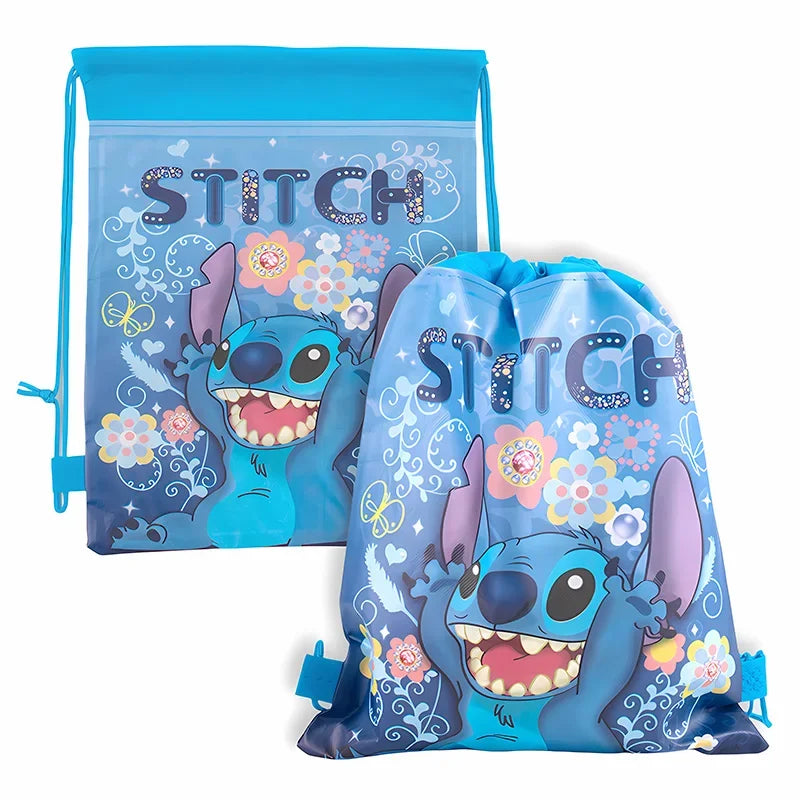 New Anime Stitch Bundle Pocket Kawaii Lilo & Stitch Storage Bag Cartoon Non Woven Drawstring Bag Children Party Gifts