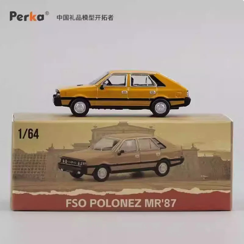 Perka 1:64 Scale FSO Polonez MR'87/M21 GAZ-21 Volga Alloy Car Model Static Display Hobby Collection