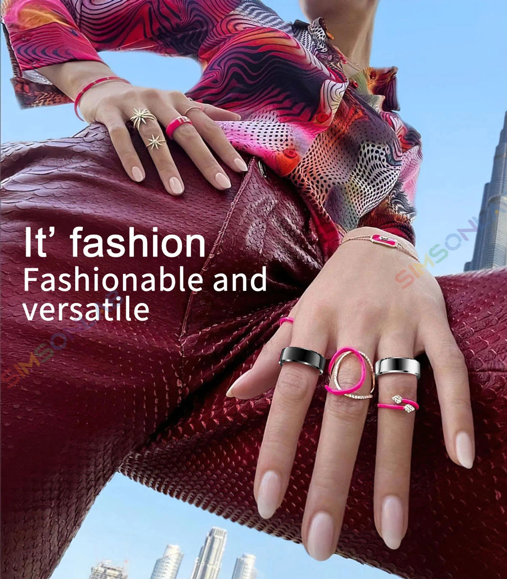 2025 New Smart Ring Sleep Monitor Health Detector IP68 Waterproof Motion Tracker Large Battery R06 Men Women Holiday Gifts Ring