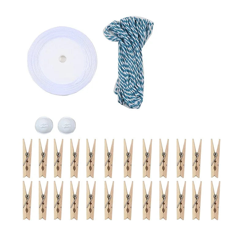 24pcs Christmas Decoration Advent Calendar Gift Bags Kerst Decoratie DIY Paper Stickers Wooden Ornament Xmas Navidad kid Gift