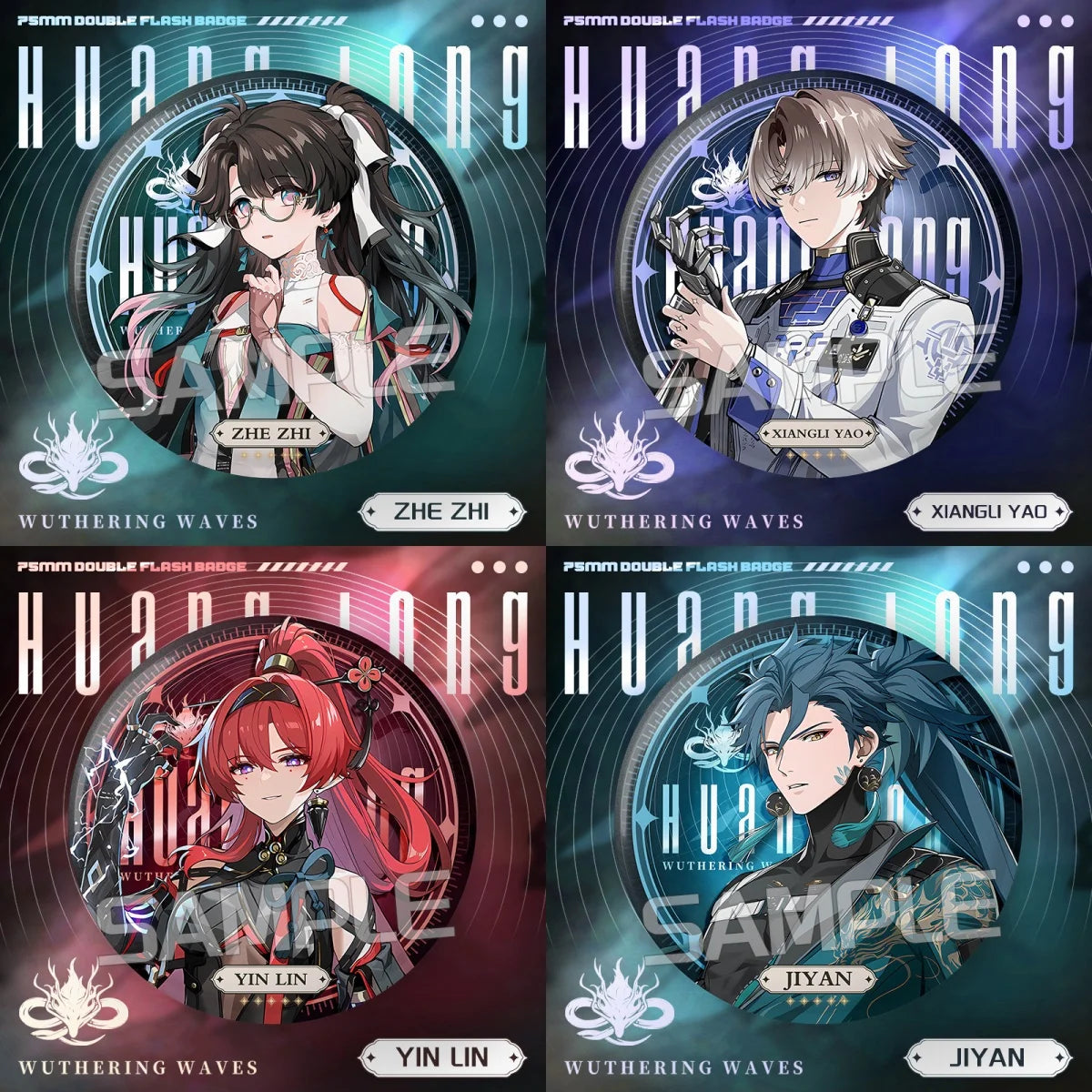 New Wuthering Waves 75MM Laser Brooch Chisa Mornye Lynae Lucilla Badge Pin Cartoon Anime Game Cosplay Jewelry Cute Gift