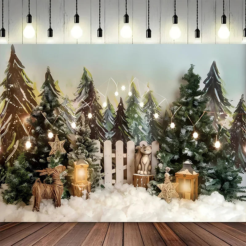 Navidad Decoration Anniversaires Xmas Tree Photography Backdrops Merry Christmas Backgrounds