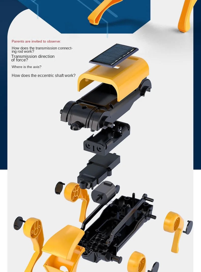 Science Teaching Assembling Set Powered Learning Model Walking Animal Kids Education Toys DIY Solar Robot Dog Mechanical Cat Toy