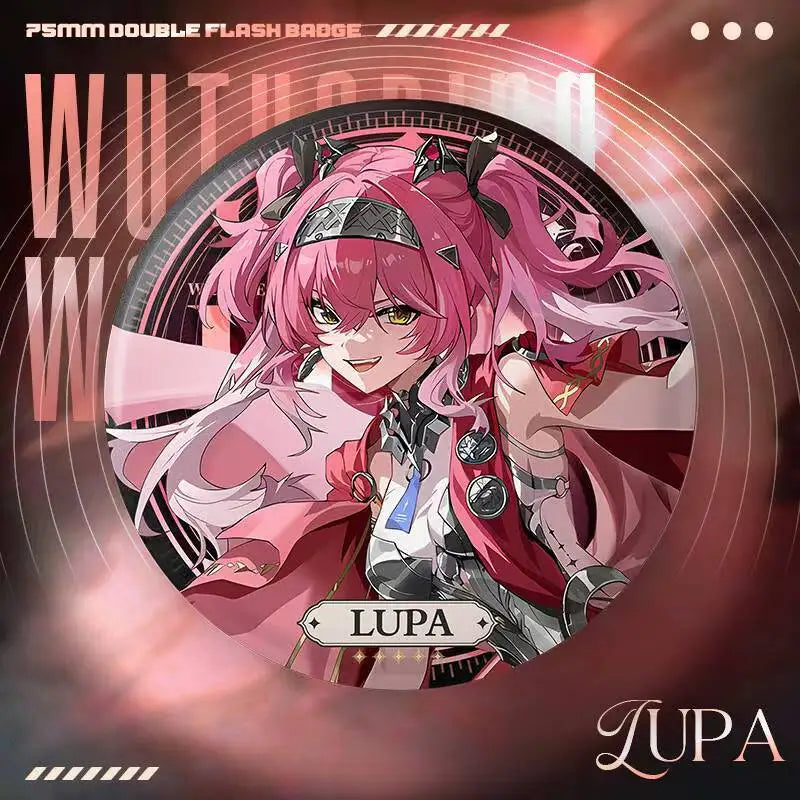 New Wuthering Waves 75MM Laser Brooch Chisa Mornye Lynae Lucilla Badge Pin Cartoon Anime Game Cosplay Jewelry Cute Gift