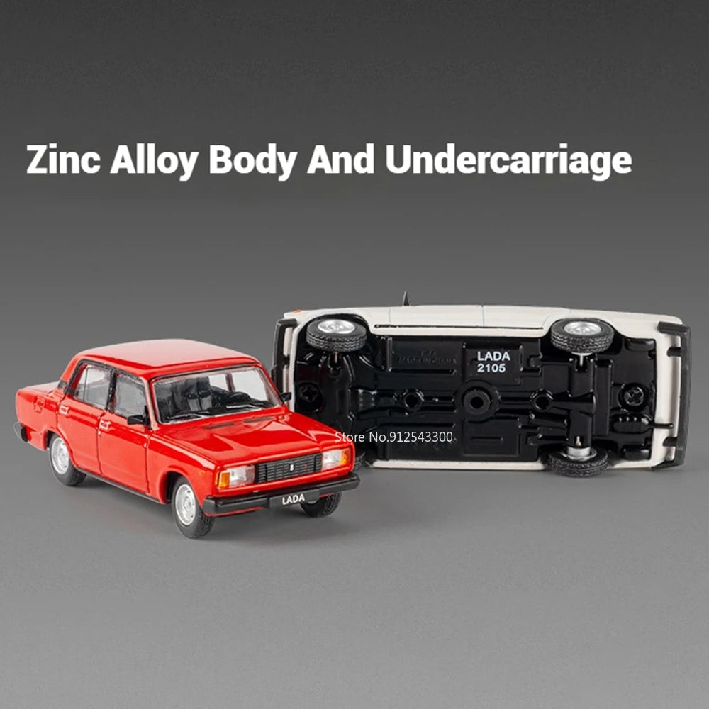 Mini Scale 1:64 LADA 2105 2101 GAZ-12 ZIM Car Model Toy Alloy Diecast Vintage Classic Sedan Models Toys Boys Collect Ornaments