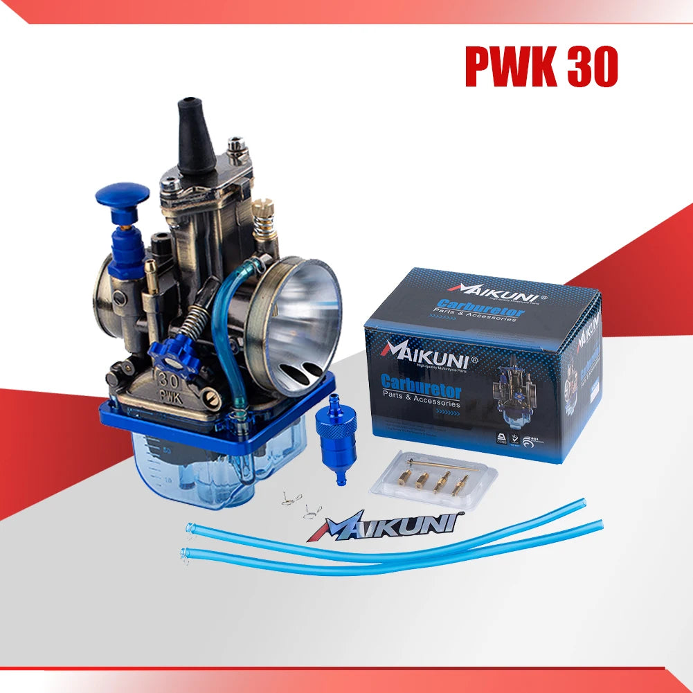 PWK 21 24 26 28 30 32 34 mm Motorcycle Carburetor For Mikuni Maikuni OKO YZ85 Power Jet Blue Transparent Cover Bowl Universal