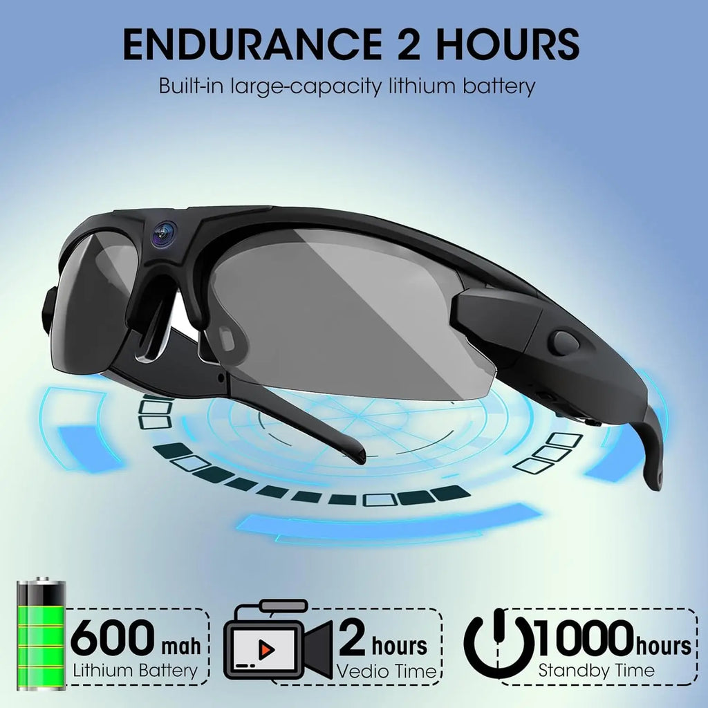4K HD FPV Smart Glasses WIFI Camera 1080P Video Recording Mini Wireless Bodycam Vlogging POV Action Sports Motorcycle Cycling