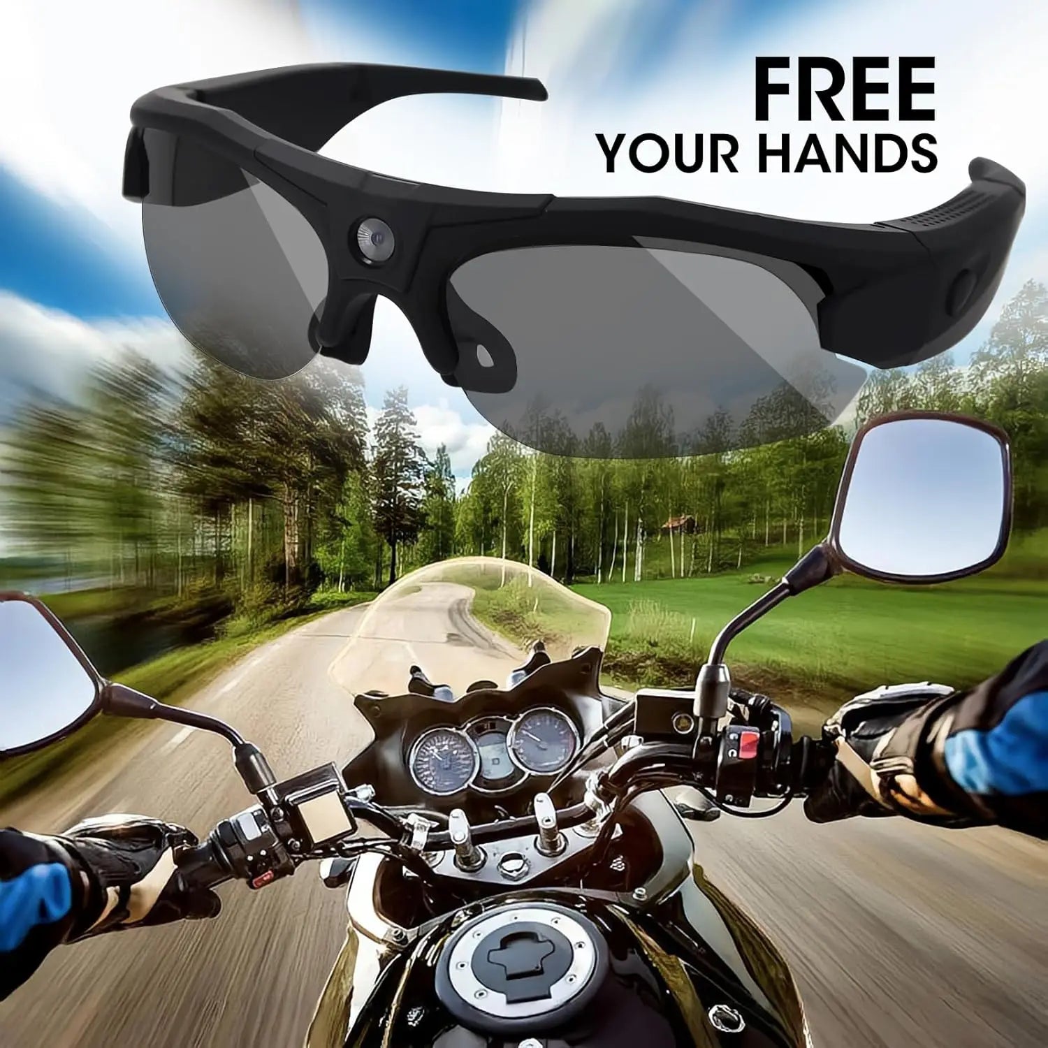 4K HD FPV Smart Glasses WIFI Camera 1080P Video Recording Mini Wireless Bodycam Vlogging POV Action Sports Motorcycle Cycling