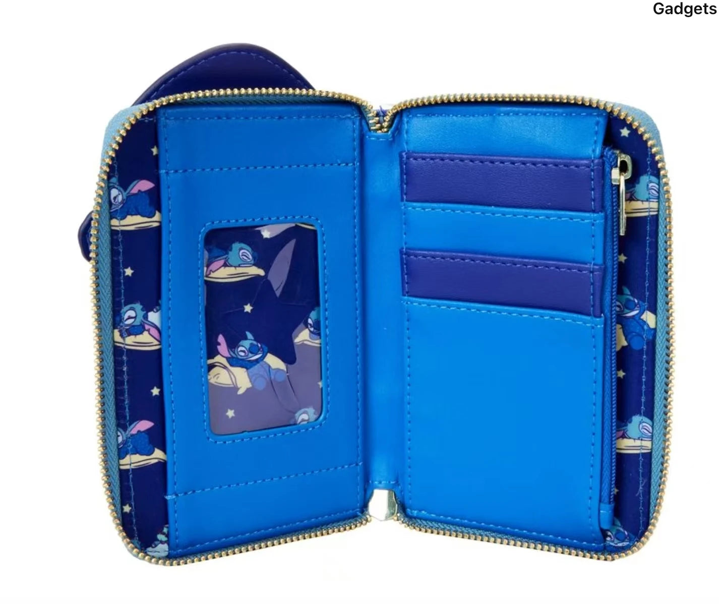 Loungefly Anime Stitch Pajama Party Series Wallet Anime Peripheral Stitch Cartoon Wallet Girls Gifts Lilo & Stitch Wallet