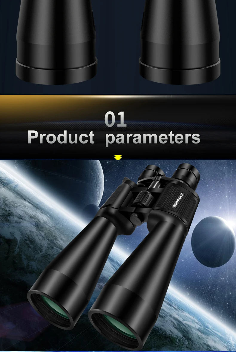 BORWOLF 20-60X70 Binoculars High Magnification  Long Range Zoom 60 Times  Hunting   Astronomical Telescope HD Professiona  Zoom