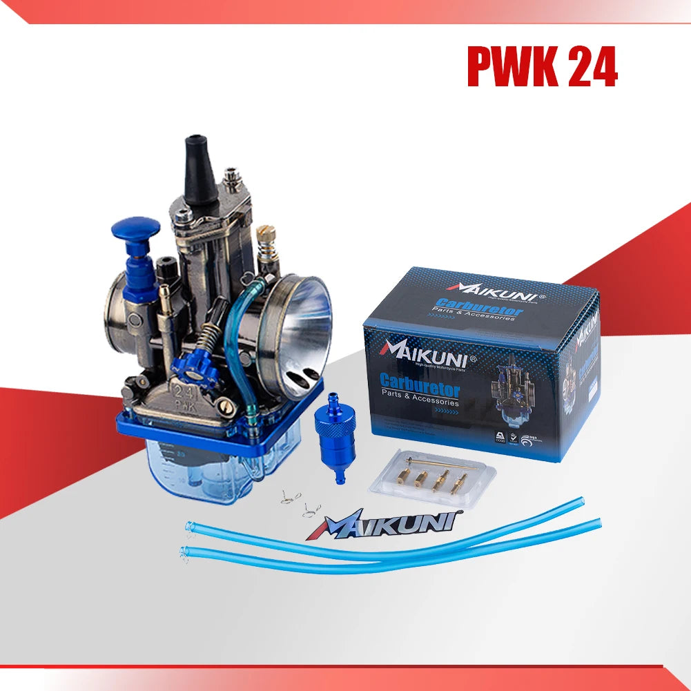 PWK 21 24 26 28 30 32 34 mm Motorcycle Carburetor For Mikuni Maikuni OKO YZ85 Power Jet Blue Transparent Cover Bowl Universal