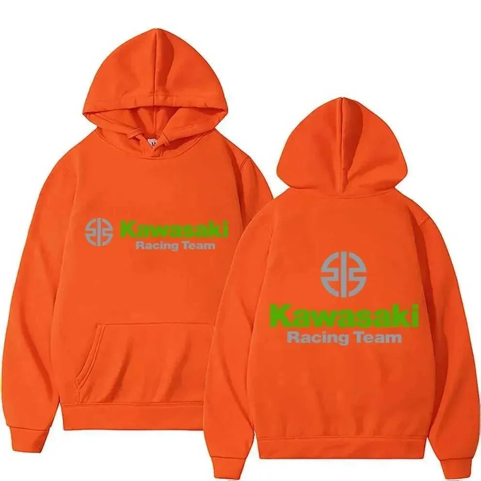 Kawasaki Motorcycle Logo's New Men's Spring and Autumn Extreme Sports Hoodie and Women's Casual Sportswear Sweatshirt