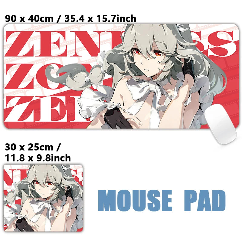 ZZZ Gaming Hoshimi Miyabi Mouse Pad Evelyn Yuzuha Anby Ellen Zenless Zone Zero Keyboard Desk Mats XXL Anime Girls Mousepad