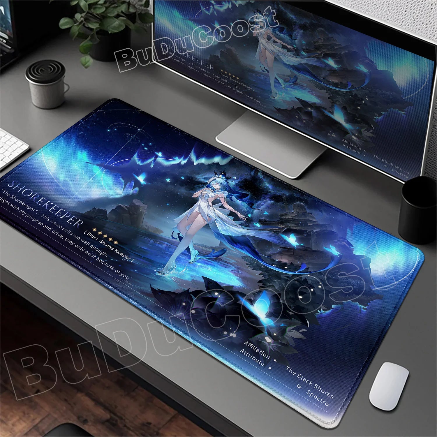Wuthering Waves Character Illustration Mouse Pad Changli Carlotta Augusta Luno Mousepad Gaming Large Computer Non-slip Desk Mats