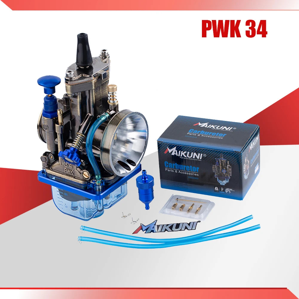 PWK 21 24 26 28 30 32 34 mm Motorcycle Carburetor For Mikuni Maikuni OKO YZ85 Power Jet Blue Transparent Cover Bowl Universal