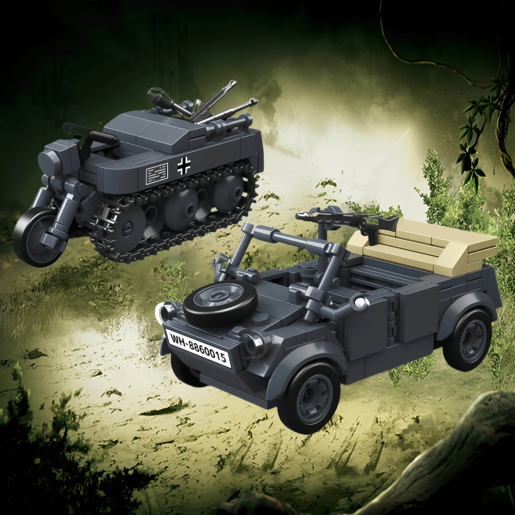 Ww2 German Light Tank PZ.KPFW.38(T)A Military Series WW2 Tank Building Blocks  Bricks Model Set Toys for Kids Gifts