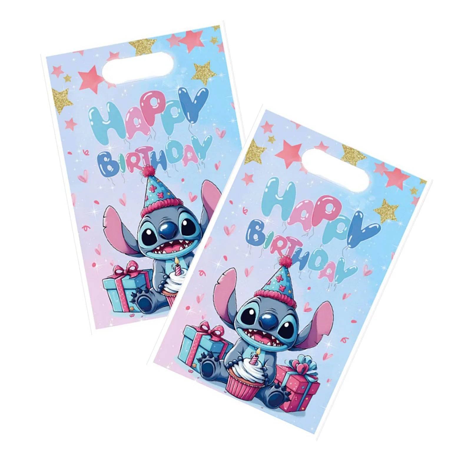 Kawaii Stitch Gift Bags Candy Loot Handbags Kids Birthday Party Supplies Decoration Theme Gift Filled Bag Toys Kids Party Favors