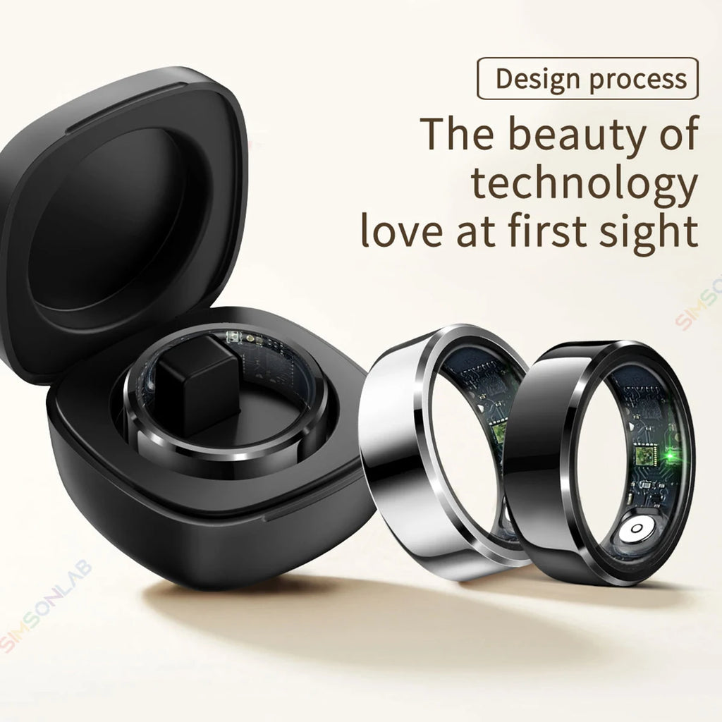 2025 New Smart Ring Sleep Monitor Health Detector IP68 Waterproof Motion Tracker Large Battery R06 Men Women Holiday Gifts Ring