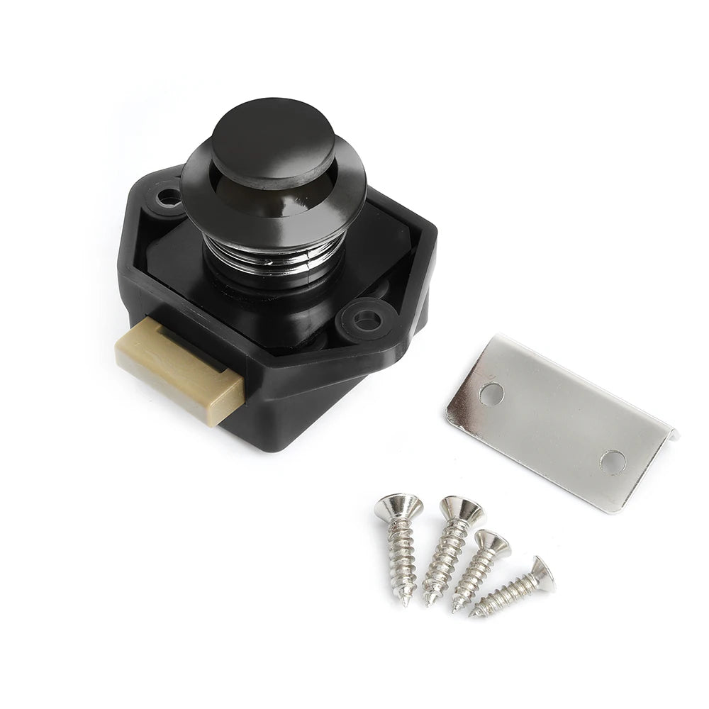 KAK 10pcs Camper Car Push Lock RV Caravan Boat Motor Home Cabinet Drawer Latch Button Locks Furniture Door Lock Hardware