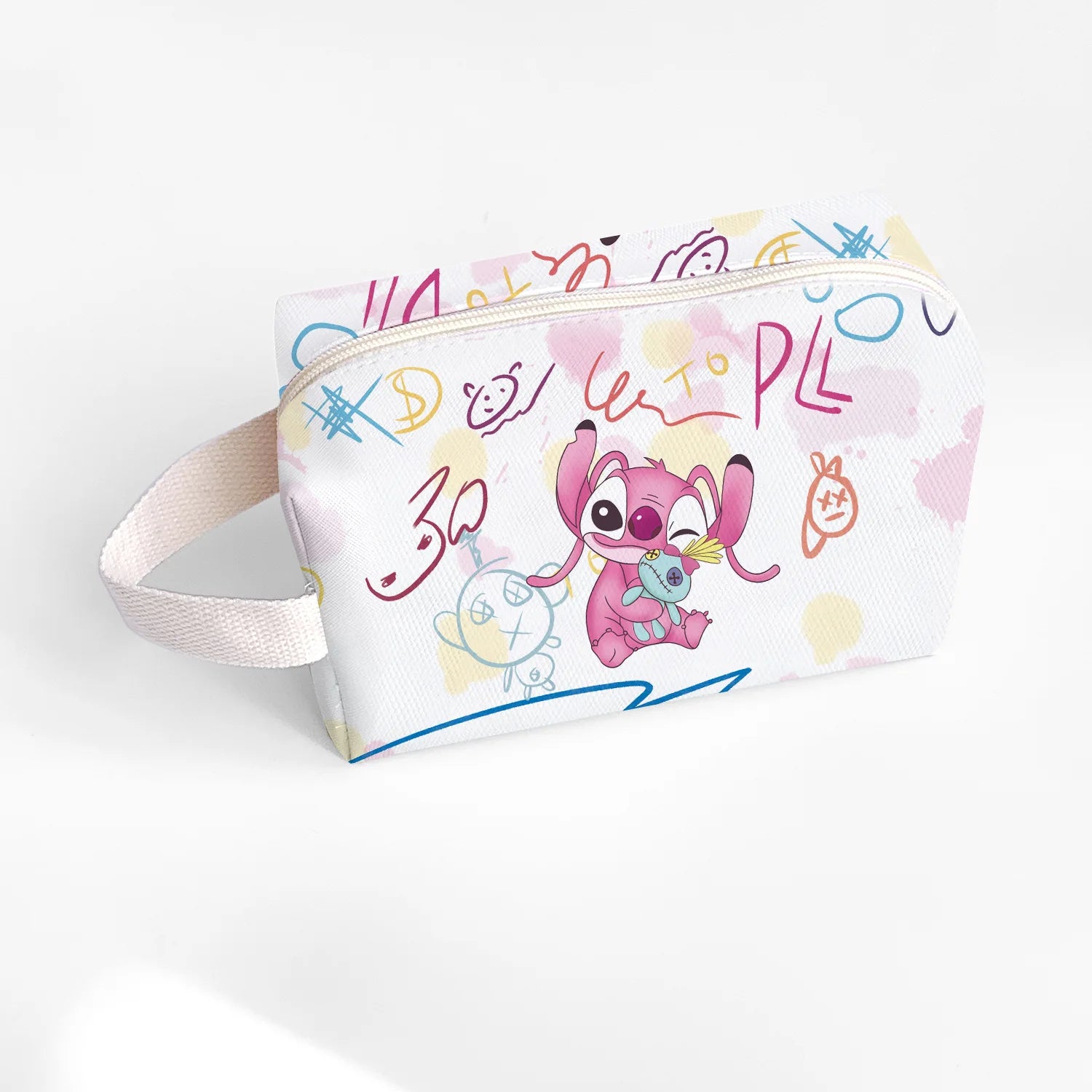 New Anime Stitch Lilo Stitch Cosmetic Bag Kawaii Makeup Waterproof Portable Travel Storage Organizer Bag Girl Birthday Gift
