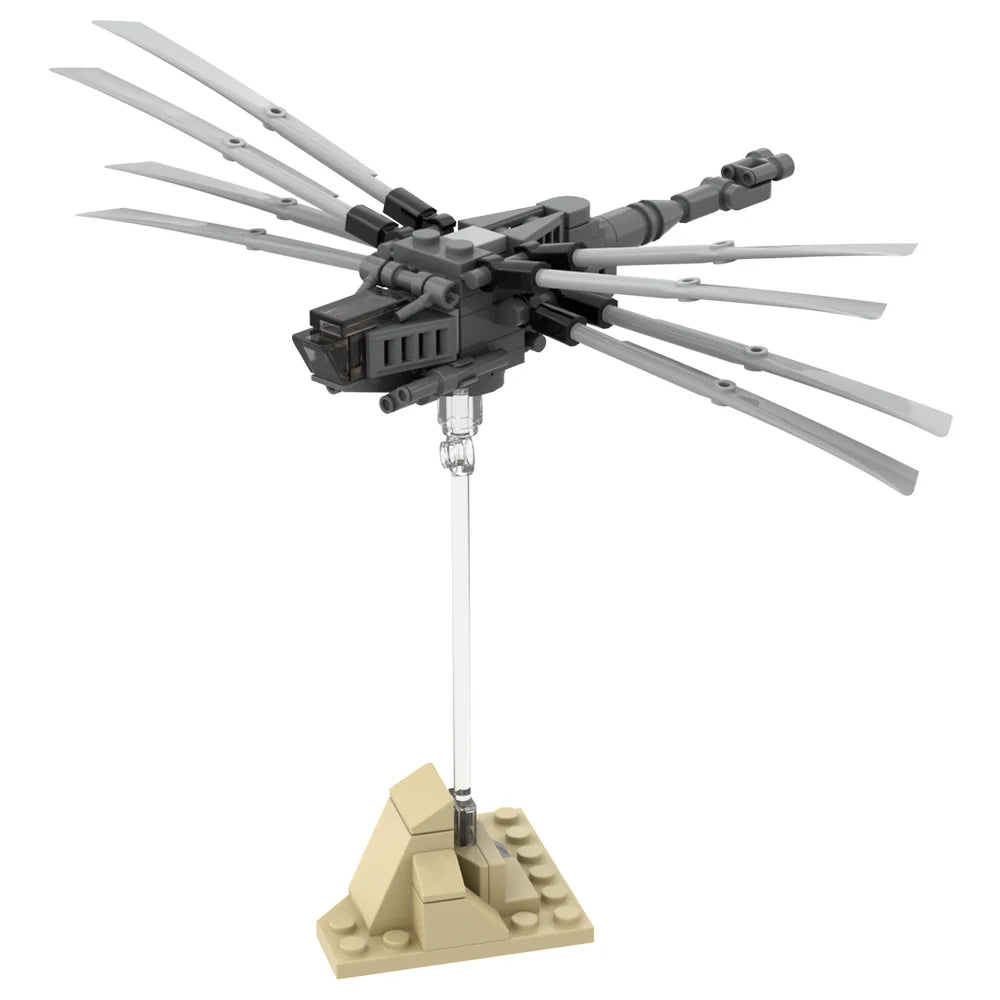 Gobricks MOC Dune Ornithopter Bricks Model Science Movie Atreides Dune Helicopter Sandworm Building Blocks Set Toys Gift