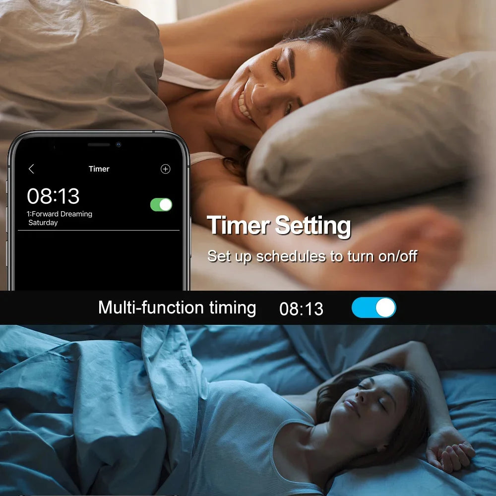 String LED Bluetooth Fairy Lights Dreamcolor RGBIC DIY Party Christmas Tree Lights Wedding Decor Garland USB Lamp 15M/10M/5M