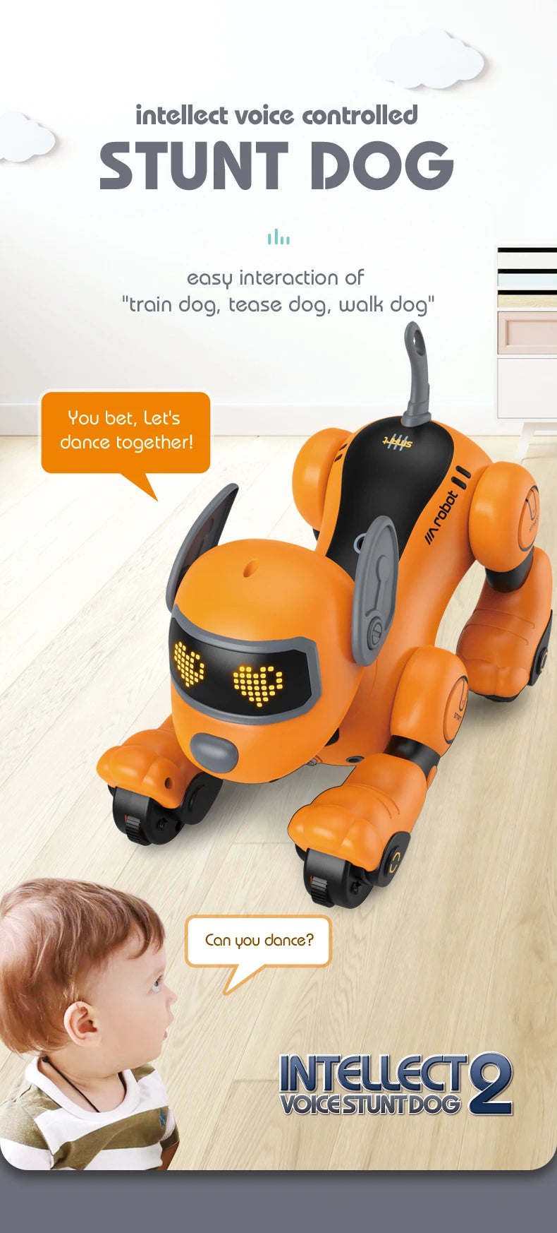 Children's Toy Remote Control Intelligent Robot Dog DIY programming voice interactive electronic pet dog robot model gift