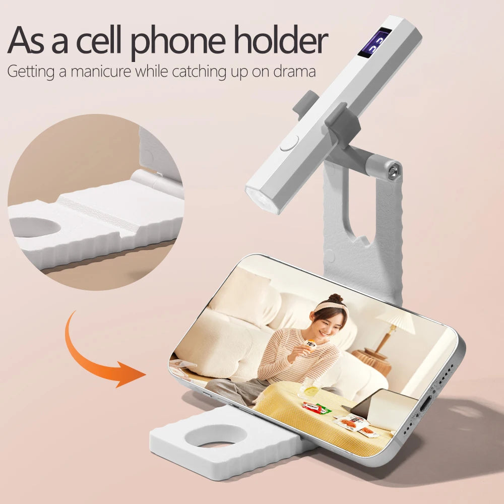 YIKOOLIN UV Light for Gel Nails Mini UV Nail Lamp Professional LED Light for Curing Gel Polish 2 Timing Modes for DIY Home Salon