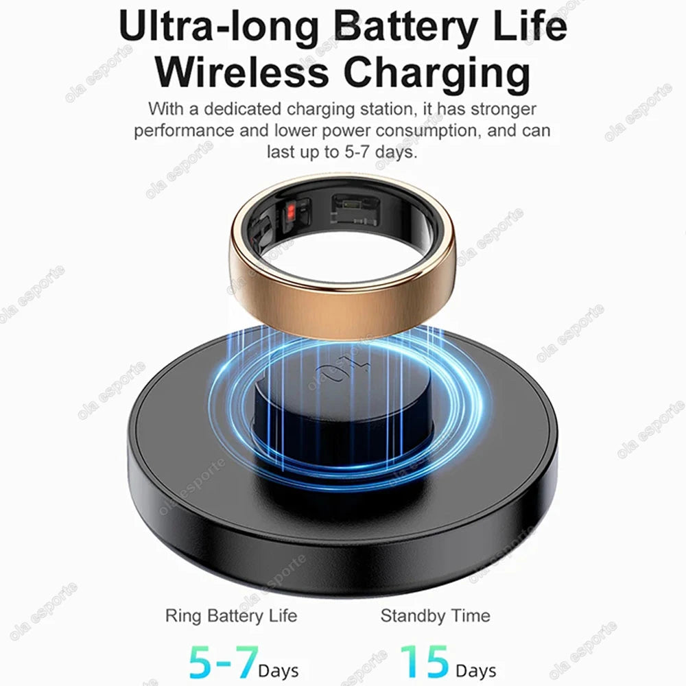 2025 New in Smart Ring For Men Women Ring Bluetooth Health Monitor Smartring IP68&5ATM Waterproof Multi-sport Modes Smartring