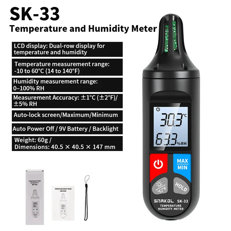 Mini Digital -10℃-60℃ Thermometer Hygrometer Temperature Indoor Convenient Temperature Sensor Humidity Meter Gauge Instrument